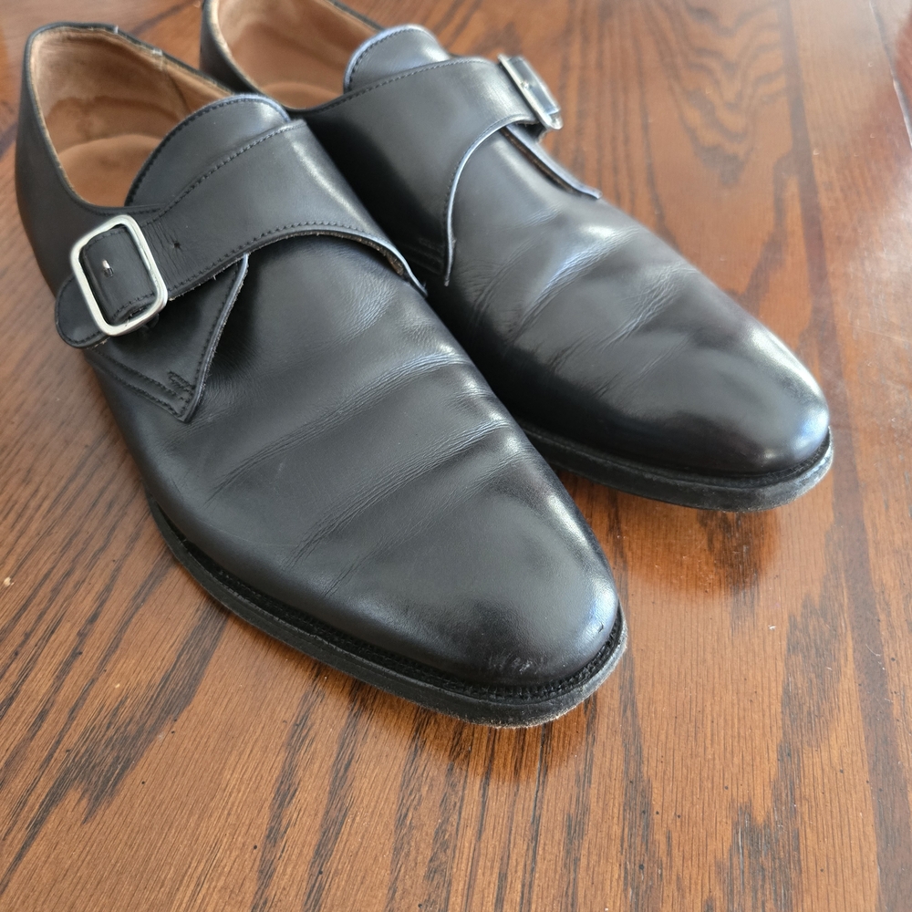 CROCKETT & JONES "Malvern" Black Monk Strap Shoes UK 6.5 US 7.5 E - Picture 4 of 11